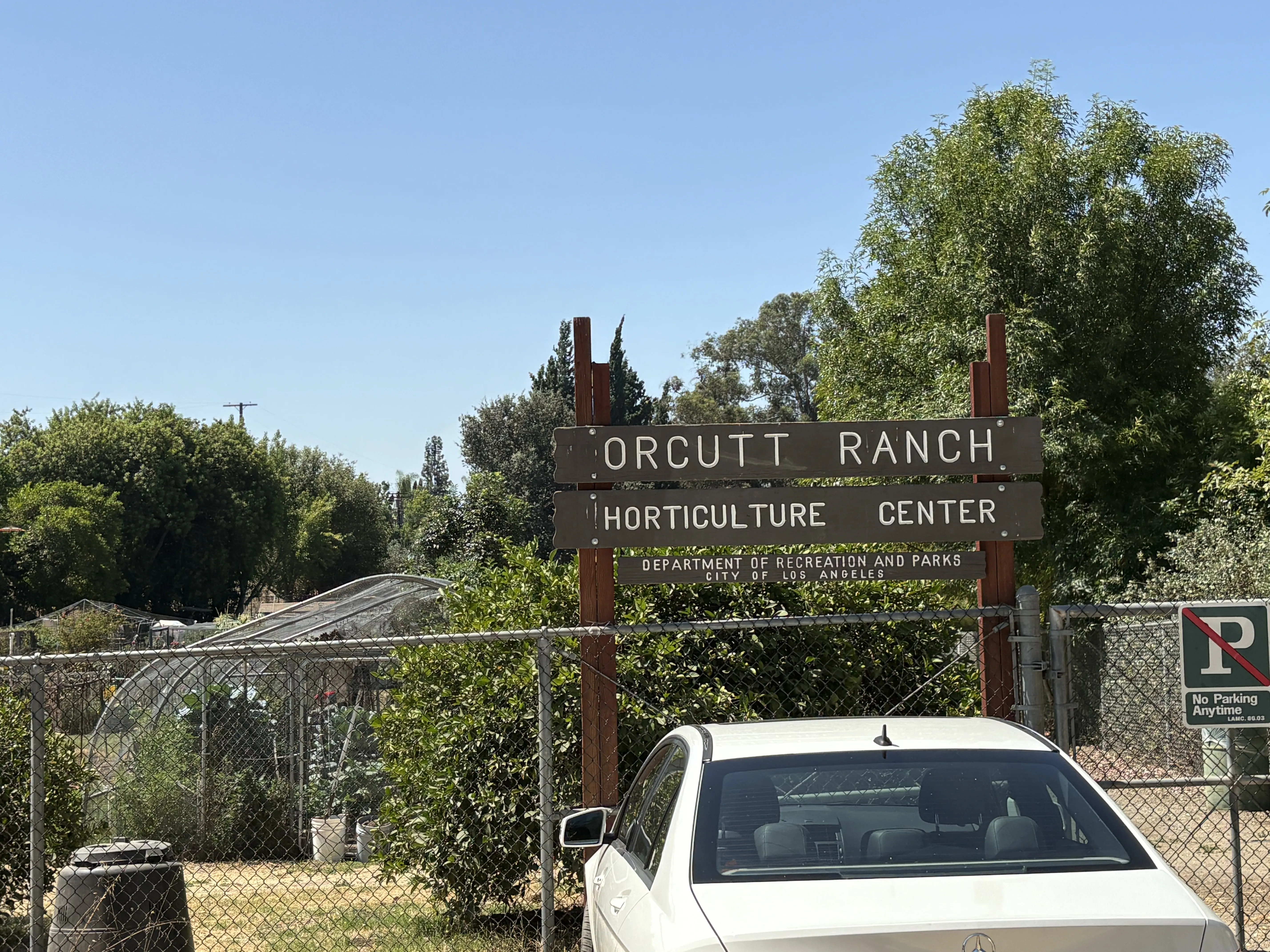 Orcutt Ranch Horticulture Center entrance, West Hills CA
